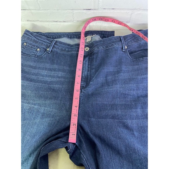 NEW 12 Thompson High Waisted Denim Jeans Dark Wash Stretch Womens Plus Size 24W - Picture 8 of 10